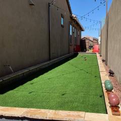 A backyard bocce ball court in Scottsdale, AZ