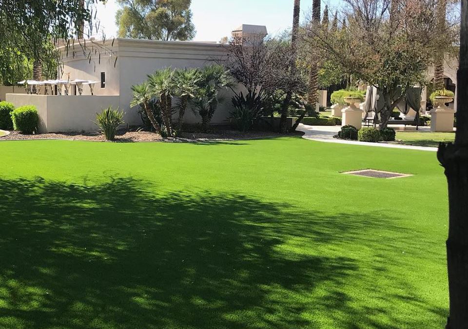 Large Artificial Grass Installation with Putting Green Complete!