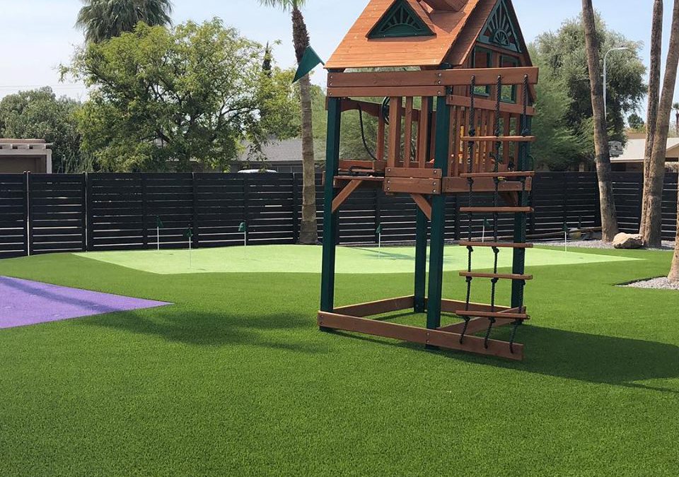 Artificial Grass Makes Backyards Fun